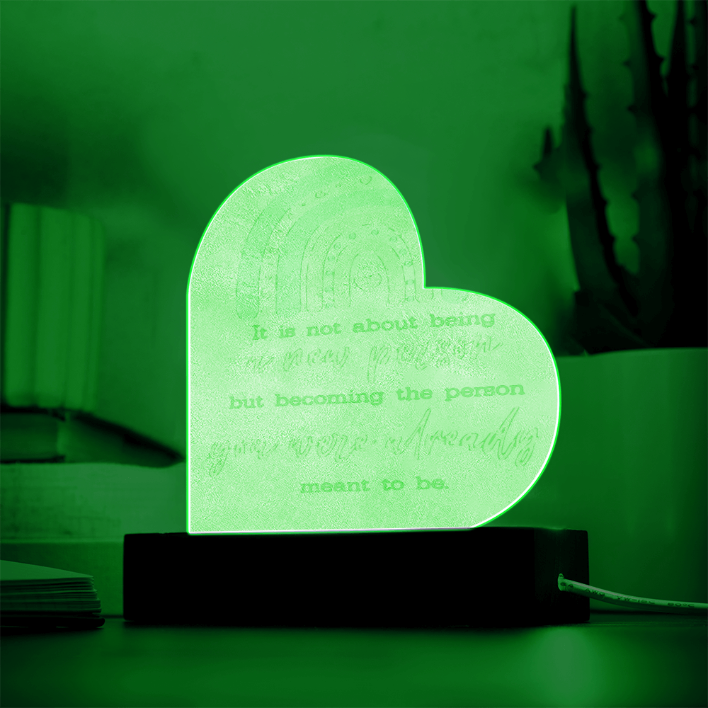 Heart acrylic sign