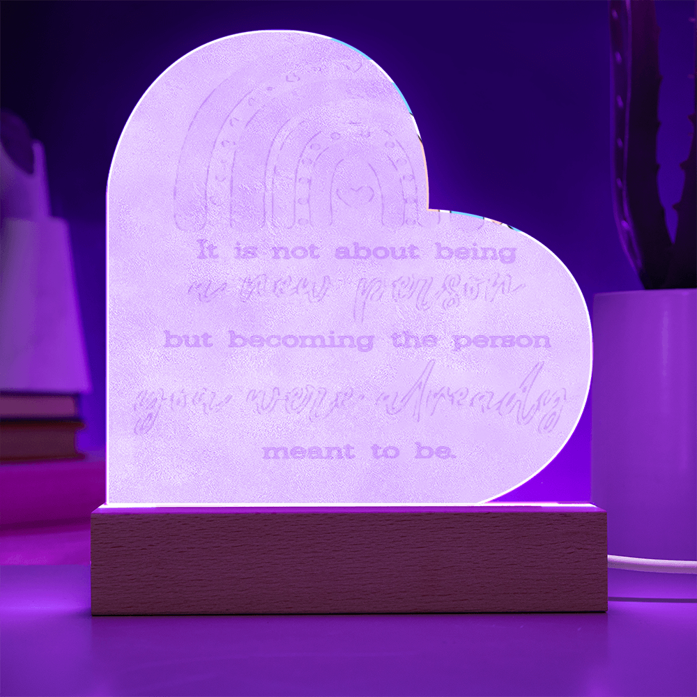 Heart acrylic sign