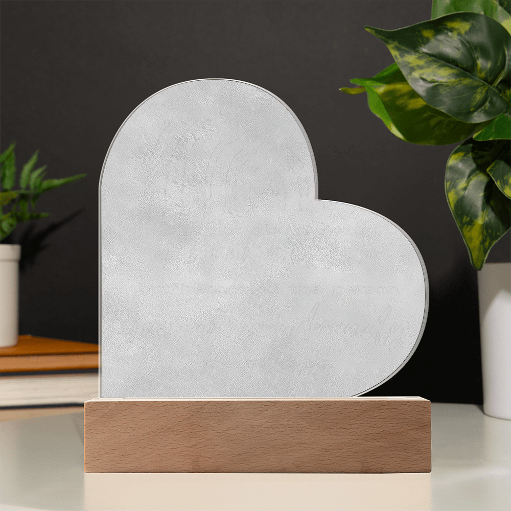 Heart acrylic sign