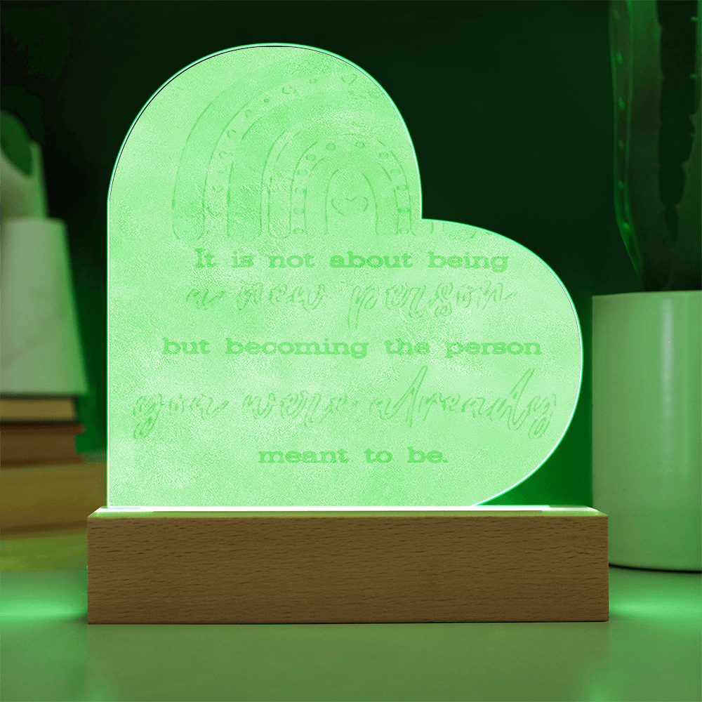 Heart acrylic sign