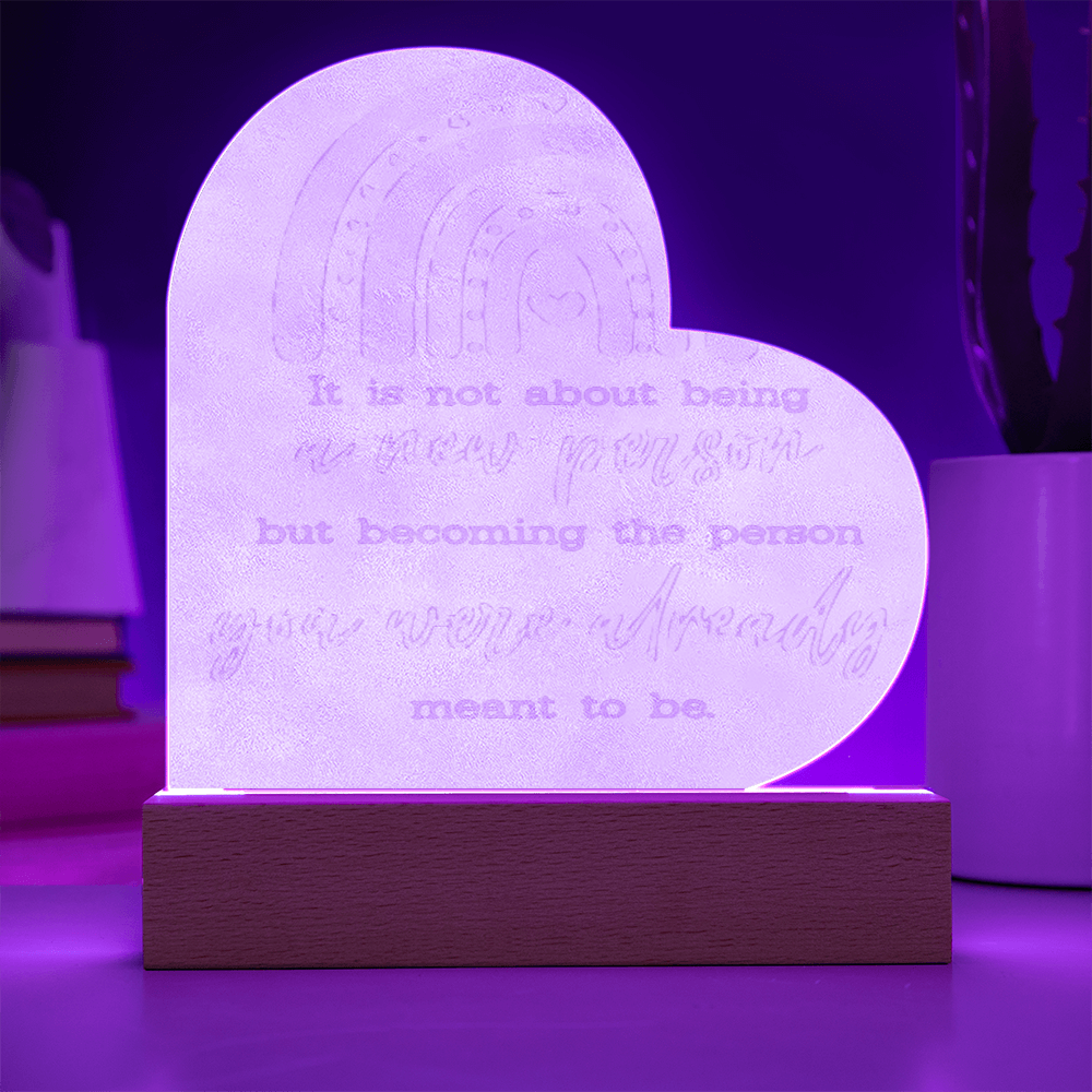 Heart acrylic sign